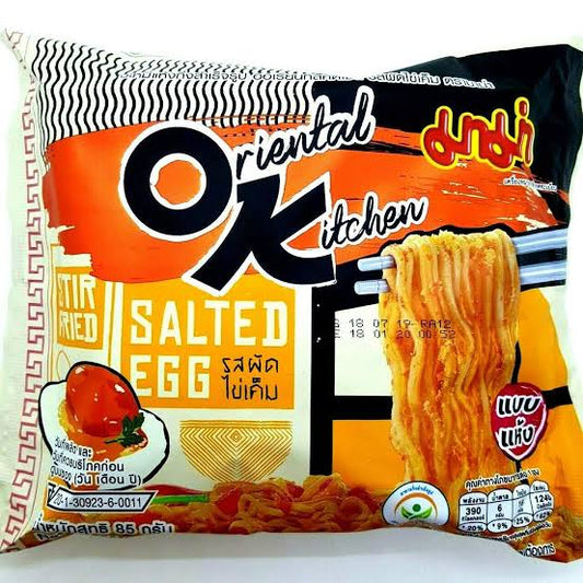 MAMA DRIED INSTANT NOODLES ORIENTAL KITCHEN STIR FRIED SALTED EGG FLAVOUR